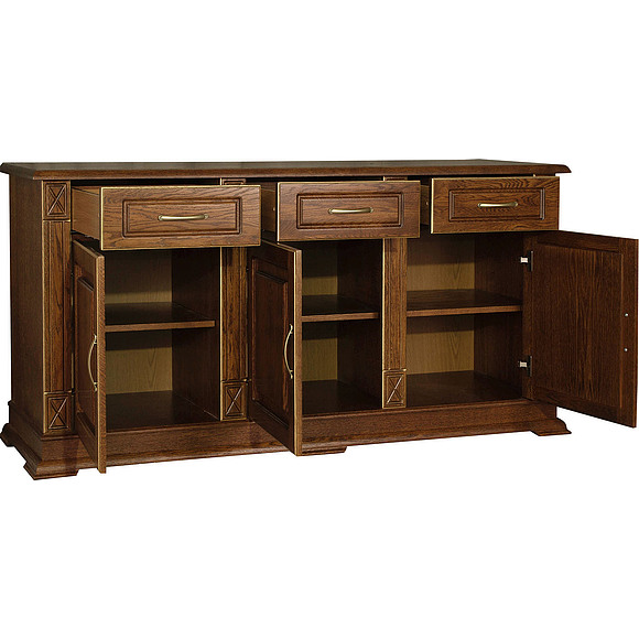 Тумба «Верди Люкс 3» П487.03, Цвет: Черешня с золочением