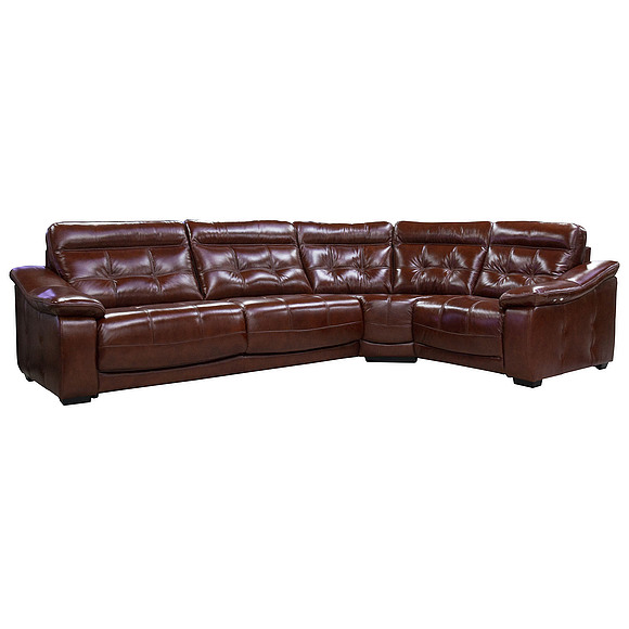 Угловой диван «Мирано» (3мL/R901R/L), Материал: натуральная кожа, Группа ткани: 150 группа