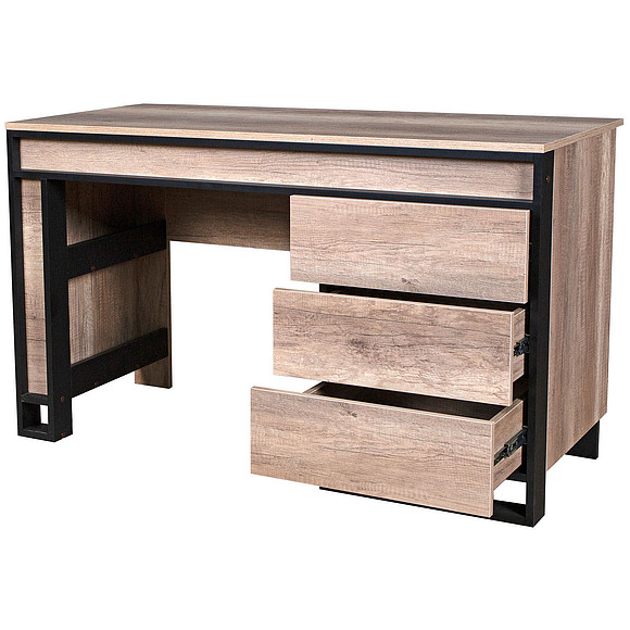 Стол письменный «Каньон» П561.30-01, Цвет: Дуб Каньон+чёрный