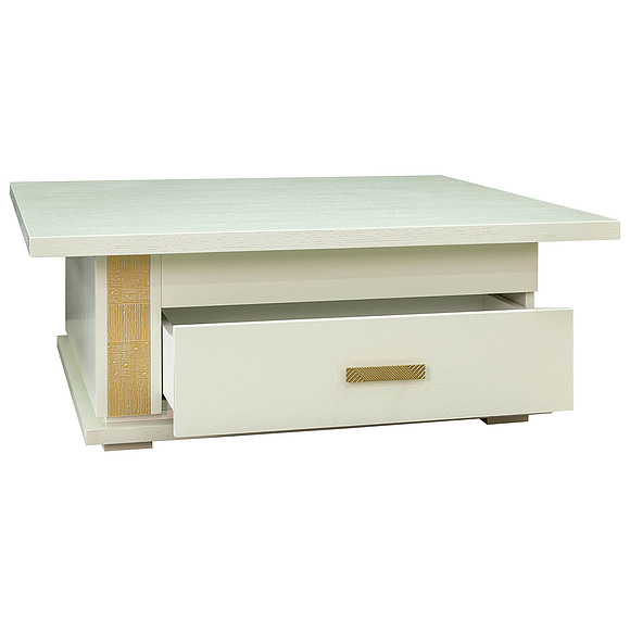 Стол журнальный «Тунис» П343.04-1Ш, Цвет: Слоновая кость с золочением