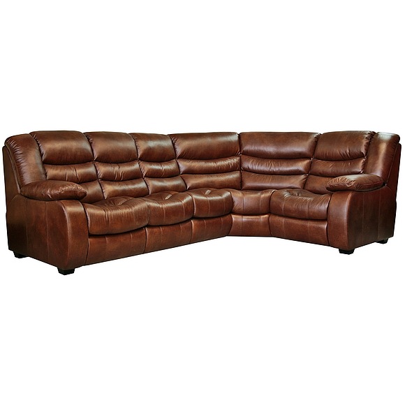 Угловой диван «Манчестер 1» (3мL/R901R/L) - спецпредложение, Материал: натуральная кожа, Группа ткани: 120 группа