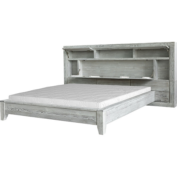 Кровать двойная 2-16 «Концепт 2458Бр» БМ781, Цвет: Дымка