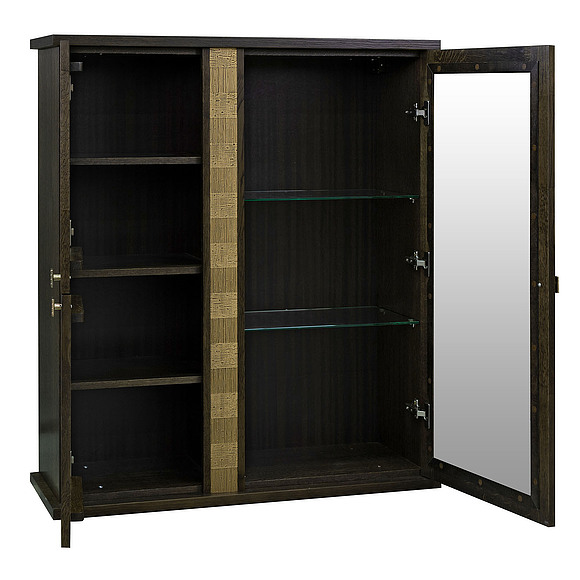 Шкаф комбинированный навесной «Тунис» П343.28Ш, Цвет: Венге+золото