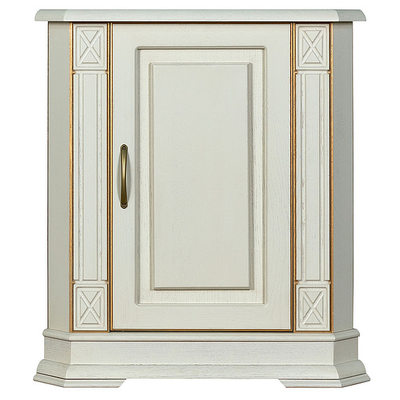 Тумба «Верди Люкс 1/1у» П487.15, Цвет: Слоновая кость с золочением (Tumba_Verdi1-1u_P487-15_slonkost_zoloto_0.jpg) Тумба «Верди Люкс 1/1у» П487.15, Цвет: Слоновая кость с золочением