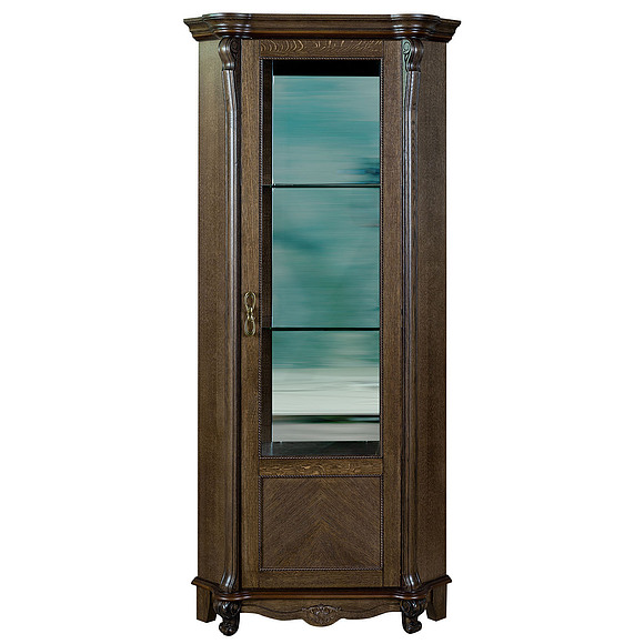 Шкаф с витриной «Алези 10» П350.13, Цвет: Табак