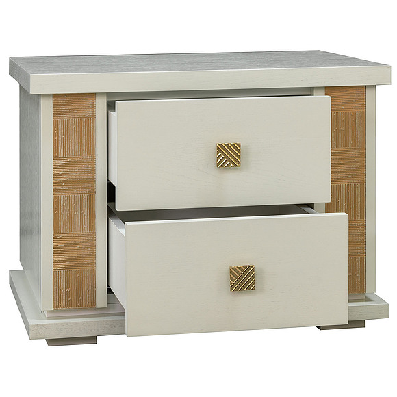 Тумба прикроватная «Тунис» П344.04, Цвет: Слоновая кость с золочением