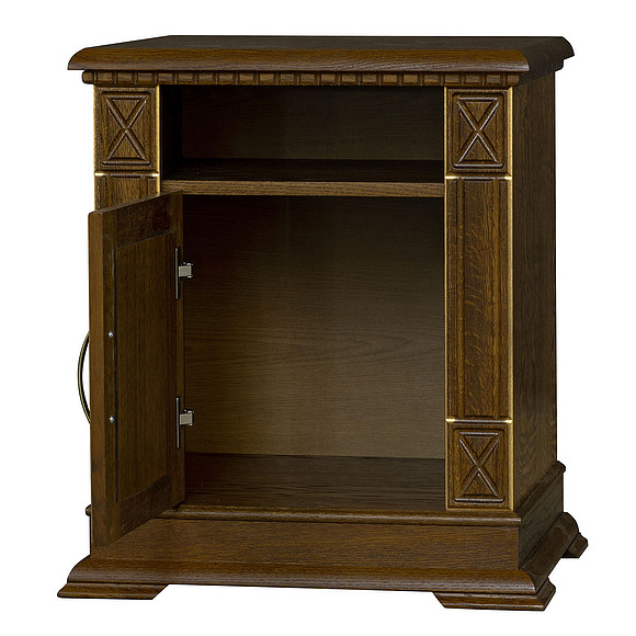 Тумба прикроватная «Верди Люкс» П434.03-1, Цвет: Черешня с золочением