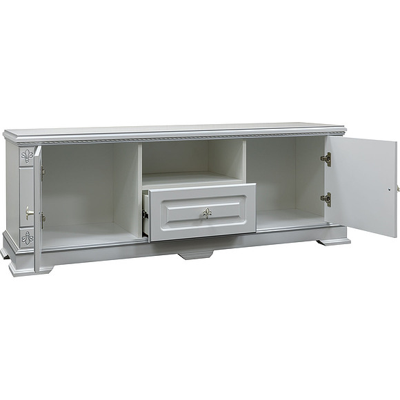 Тумба «Мартина ТВ1 3Д» П573.09 3Д, Цвет: Молоко с серебром (Tumba-Martina-TV1-3D-P-573-09-3D_.jpg) Тумба «Мартина ТВ1 3Д» П573.09 3Д, Цвет: Молоко с серебром