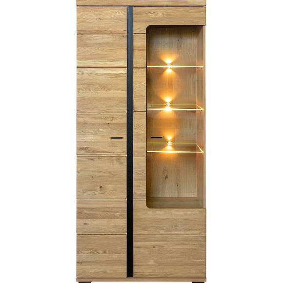 Шкаф с витриной «Сонос» П572.01, Цвет: Дуб натуральный (Shkaf_s_vetrinoi_Sonos_P572-01_dyb_natyralnii-cherni.jpg) Шкаф с витриной «Сонос» П572.01, Цвет: Дуб натуральный