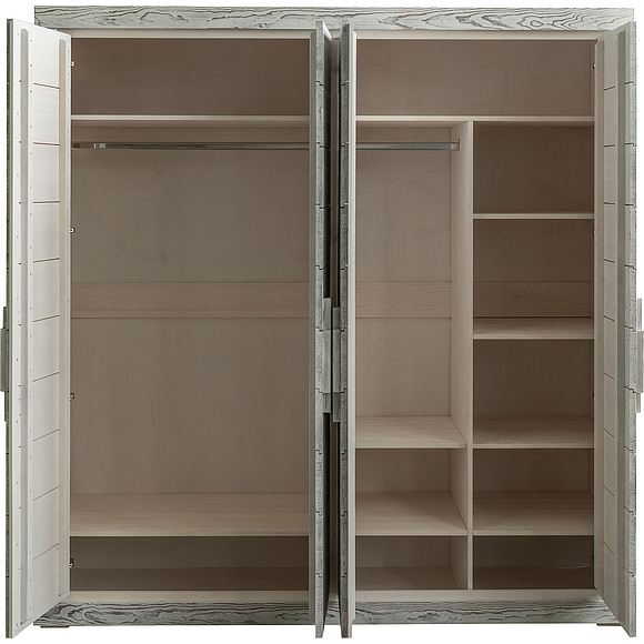 Шкаф 4-х дверный «Концепт 2439Бр» БМ781, Цвет: Дымка