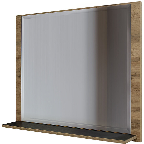 Зеркало настенное «Блэквуд» П570.04, Цвет: Дуб Вотан + чёрный (Zerkalo-navesnoe-P570-04_.jpg) Зеркало настенное «Блэквуд» П570.04, Цвет: Дуб Вотан + чёрный