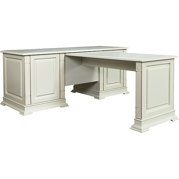 Стол письменный «Верди Люкс 8» П432.13, Цвет: Слоновая кость с золочением