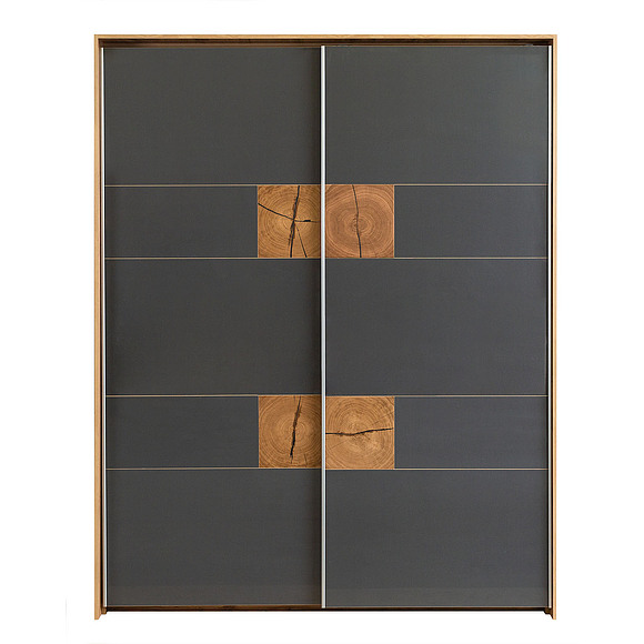 Шкаф-купе «Гелиос» П554.01, Цвет: Дуб Вотан + серый