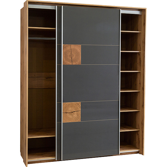 Шкаф-купе «Гелиос» П554.01, Цвет: Дуб Вотан + серый