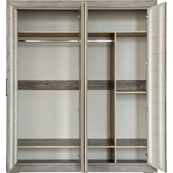 Шкаф для одежды 4д «Байс 2632-01Бр» БМ791, Цвет: сосна джексон