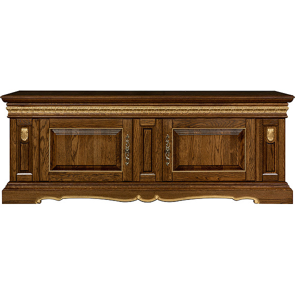 Тумба «Милана ТВ3с» П265.15с, Цвет: Черешня с золочением