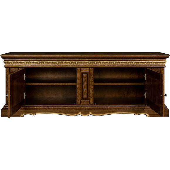 Тумба «Милана ТВ3с» П265.15с, Цвет: Черешня с золочением