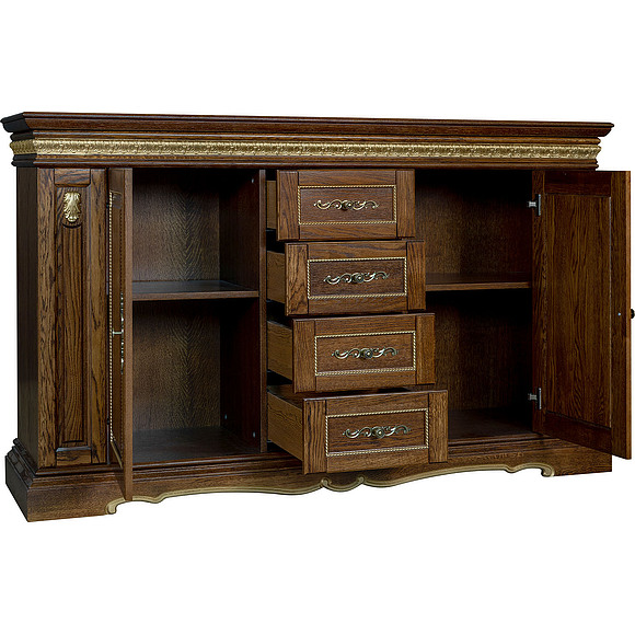 Тумба «Милана 14/1с» П265.14/1с, Цвет: Черешня с золочением (Tymba_Milana_14-1C_P265-14-1c_chereshnya_s_zolocheniem_3.jpg) Тумба «Милана 14/1с» П265.14/1с, Цвет: Черешня с золочением