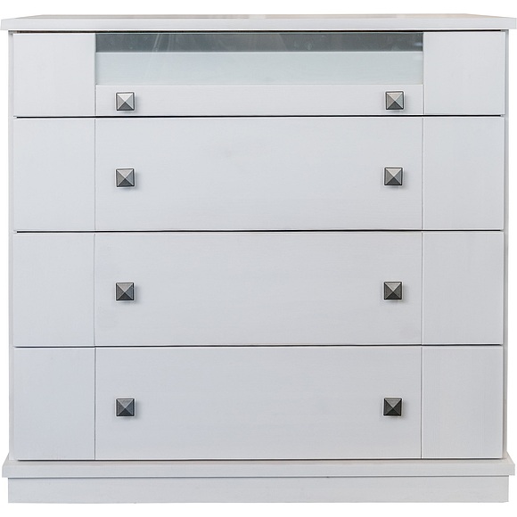 Комод «Доминика 2124Бр» БМ711, Цвет: Белый воск