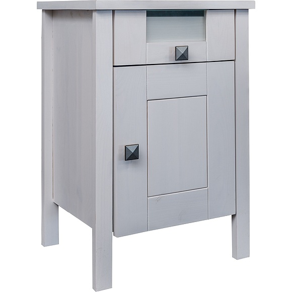 Тумба прикроватная «Доминика 2091Бр» БМ711, Цвет: Белый воск