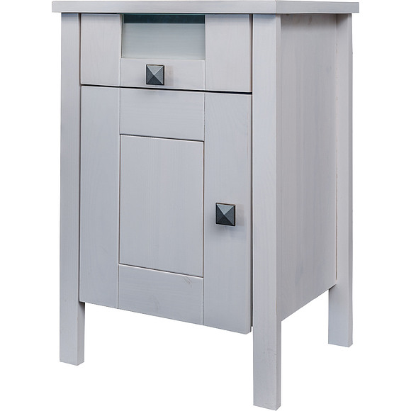 Тумба прикроватная "Доминика 2091-01Бр" БМ711, Цвет: Белый воск