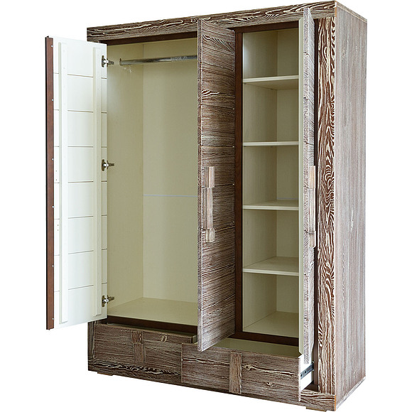 Шкаф для одежды  3д «Концепт 2070Бр» БМ781, Цвет: Табак