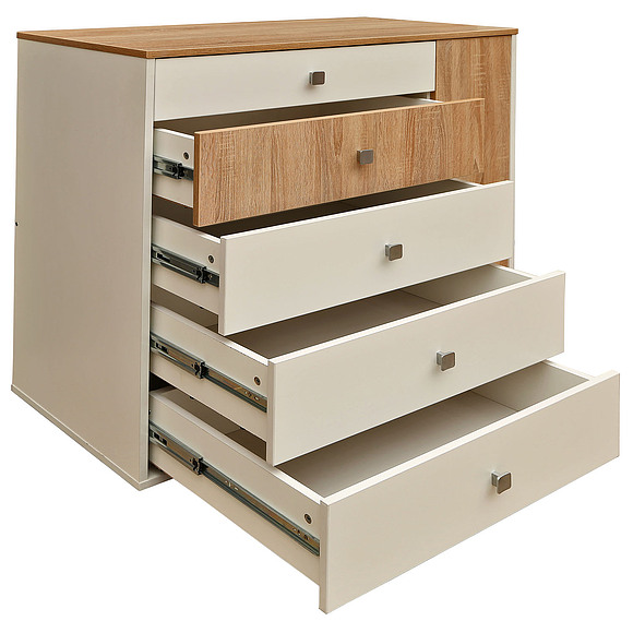 Комод «Next» П033.031, Материал: ДСП ламинированная, Цвет: Белый+дуб Сонома