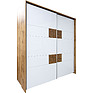 Sliding wardrobe «Helios» П554.01, Color: Wotan Oak + White