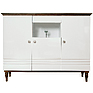 Cupboard «Iris» П529.08, Color: White gloss + rustic oak