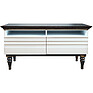 Cupboard «Iris» П529.07, Color: White gloss + rustic oak