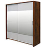 Sliding wardrobe «Monaco» P528.20, Color: Satter oak + glossy white