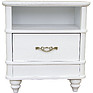 Bedside nightstand «Ustina 2363» BM691, Color: Milk