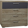 Chest of drawers «Amaranti» P571.02, Color: Дуб тобакко синхро + Шагрень графит