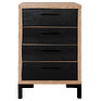 Chest of drawers «Blackwood» P558.08, Color: Wotan oak + black