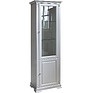 Wardrobe with showcase «Martina Lux 1» P575.01, Color: Zircon with silver