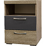 Nightstand «Amaranti» P571.03, Color: Дуб тобакко синхро + Шагрень графит