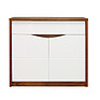 Sideboard «Monaco» P510.10, Material:  frame without light, Color: Satter oak + glossy white