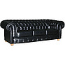 3-seater sofa «Chesterfield» (32), Material: natural leather, Onlay: 120 gr.