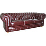3-seater sofa «Chesterfield» (32), Material: natural leather, Onlay: 140 gr.