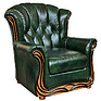 Armchair «Europe» (12), Material: natural leather, Onlay: 120 gr.