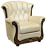 Armchair «Europe» (12), Material: natural leather, Onlay: 140 gr.