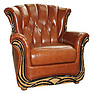 Armchair «Europe» (12), Material: natural leather, Onlay: 150 gr.