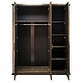 Wardrobe «Tunis» P344.01/1, Color: Wenge + silver