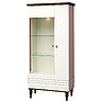 Showcase «Iris» P529.04, Color: White gloss + rustic oak