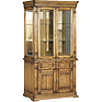 Cupboard with showcase «Verdi Lux 2z» P487.19z, Color:  Rustical oak with patina