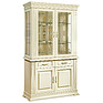 Cupboard with showcase «Verdi Lux 2z» P487.19z, Color: ivory
