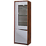 Wardrobe "Monaco" P510.01, Material:  frame without light, Color: Satter oak + glossy white
