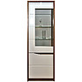 Wardrobe "Monaco" P510.01, Material: backlit frame, Color: Satter oak + glossy white