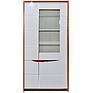 Cupboard «Monaco» P510.05-1, Material: backlit frame, Color: Satter oak + glossy white