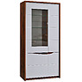 Wardrobe «Monako» P510.05, Material:  frame without light, Color: Satter oak + glossy white